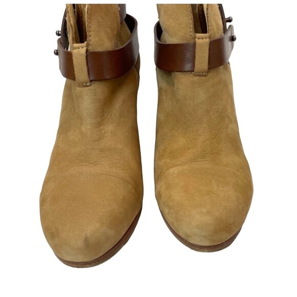 Rag & Bone Newbury Suede Leather Ankle Boots Size 37 Tan Brown - Picture 3 of 7
